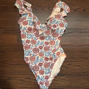 J crew Floral One-Piece Swimsuit